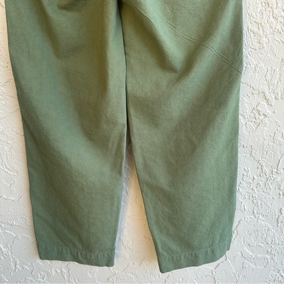 EVERLANE Pants Women XS Canvas Organic Cotton Green Utility Pull‎ On Drawstring - Picture 6 of 8